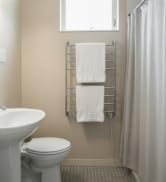 Warmrails Kensington Towel Warmer - Wall Mounted Towel Warmer Rack for Drying Towels and Garments - 39.5-Inch Nickel Finish Frame with 4 Bars - Model HSKS