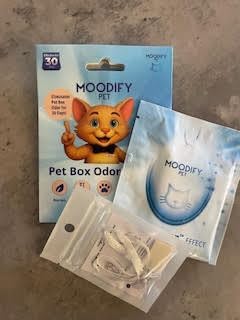 MoodifyPet Pet Odor Eliminator for Home | Cat Litter Deodorizer, 30-Day Odor Neutralizer for Strong Odor, Non-Toxic, Fragrance-Free, Safe for Pets & Homes