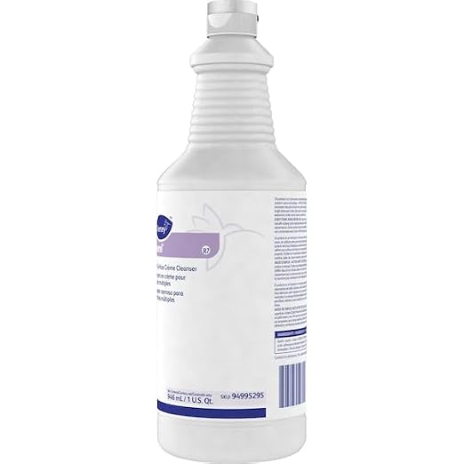 Diversey 94995295 Emerel Multi-Surface Creme Cleanser, Mild Abrasive Cleaner for Restroom and Hard Surfaces, Squeeze Bottle, Ready-to-Use, Fresh Scent, 32 Ounce (Pack of 12)