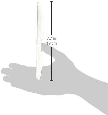 Restaurantware Moderna 7.3 Inch Disposable Knives 250 Recyclable Plastic Knives - Crack-Resistant For All Types Of Meals Clear Plastic Cutlery