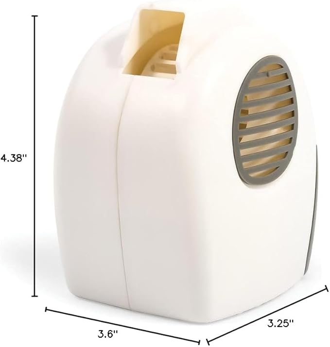 Camco Camper/RV Fridge Deodorizer & Airator | Deodorizer/Fan Helps Circulate Air in Refrigerator | Features Charcoal Odor Absorber & On/Off Switch | Great for Mini Fridge, Small Fridge & More (44124)