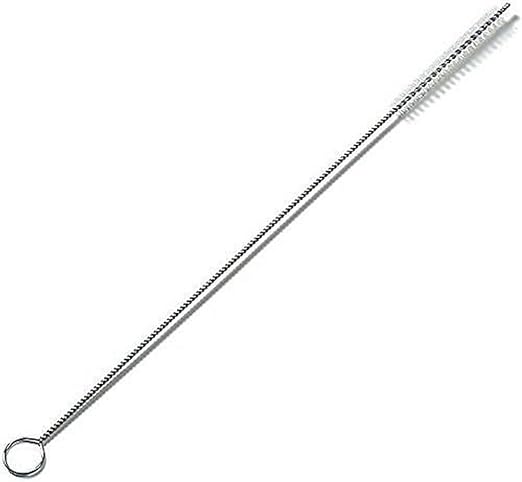 SPARTA 4110900 Plastic Straw Cleaner Brush, Bottle Cleaner Brush, Pipe Brush With Polyester Bristles For Kitchen, Restaurant, Home , 18 Inches, White, (Pack of 12)