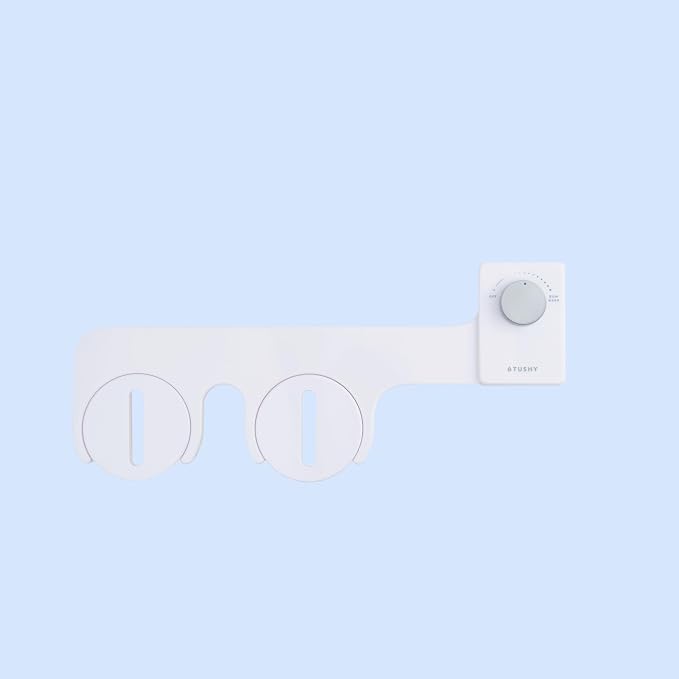 TUSHY Fresh Ultra-Slim Starter Bidet Attachment for Toilet | Non-Electric, Adjustable Water Pressure, Cool Water Rear Wash, Self-Cleaning | Fits Elongated & Round Toilets, Easy 10 Min Install, Silver