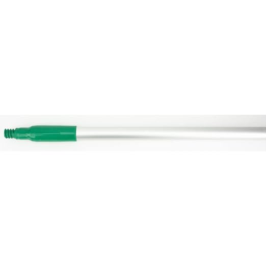 SPARTA Aluminum Broom and Mop Handle Replacement with Acme Threaded Tip for Environments with Harsh Cleaning Agents, Aluminum, 71 Inches, Green, (Pack of 12)