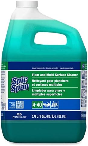 Spic and Span Floor and Multi Surface Cleaner, Bulk Liquid Detergent and Degreaser for Commercial Kitchens and Bathrooms, 1 gal (Case of 3)