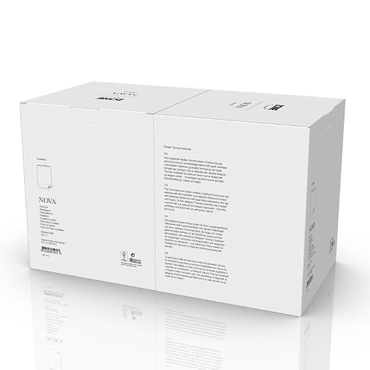 Zone Denmark Modern Elegance Nova Bathroom Bin, Cosmetic Bin, and Waste Bin - Sleek Design for Stylish Bathrooms and Efficient Waste Management