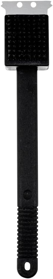 Restaurantware Met Lux 15-Inch Grill Brush 1 Durable Grill Cleaning Tool - Scraper Scouring Pad Matte Black Plastic Grill Accessory For All Types Of Grills