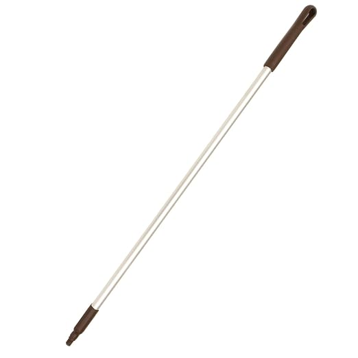 SPARTA Aluminum Broom and Mop Handle Replacement with Acme Threaded Tip for Environments with Harsh Cleaning Agents, Aluminum, 61 Inches, Brown, (Pack of 12)