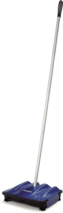 Carlisle FoodService Products Duo-Sweeper Rubberized Carpet and Floor Sweeper – Efficient Manual Cleaning for Restaurants with Low Pile Carpets