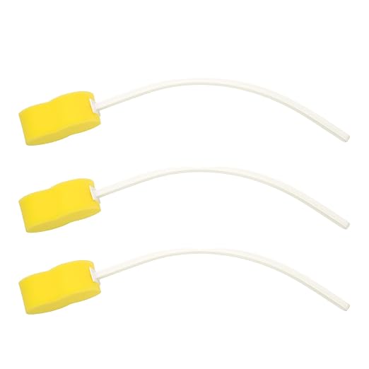 Sammons Preston Bendable Sponge, Pack of 3, Contour Bendable Polyfoam Sponge with Long Handle for Easy Washing, Washer and Scrubber Cleaning Aid, Extended Reacher for Limited Range of Motion
