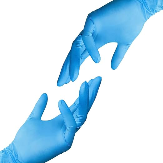 Jointown Basic Vinyl Exam Gloves, Latex-Free, Powder-Free, Disposable, Small, Case of 1,000, Blue