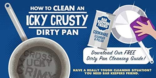 Bar Keepers Friend Cookware Cleanser & Polish (12 oz) - Cleaner, Degreaser & Stain-Remover - for Use on Stainless Steel and Copper Pots, Pans and Utensils, Glass Casserole Dishes and More (6)