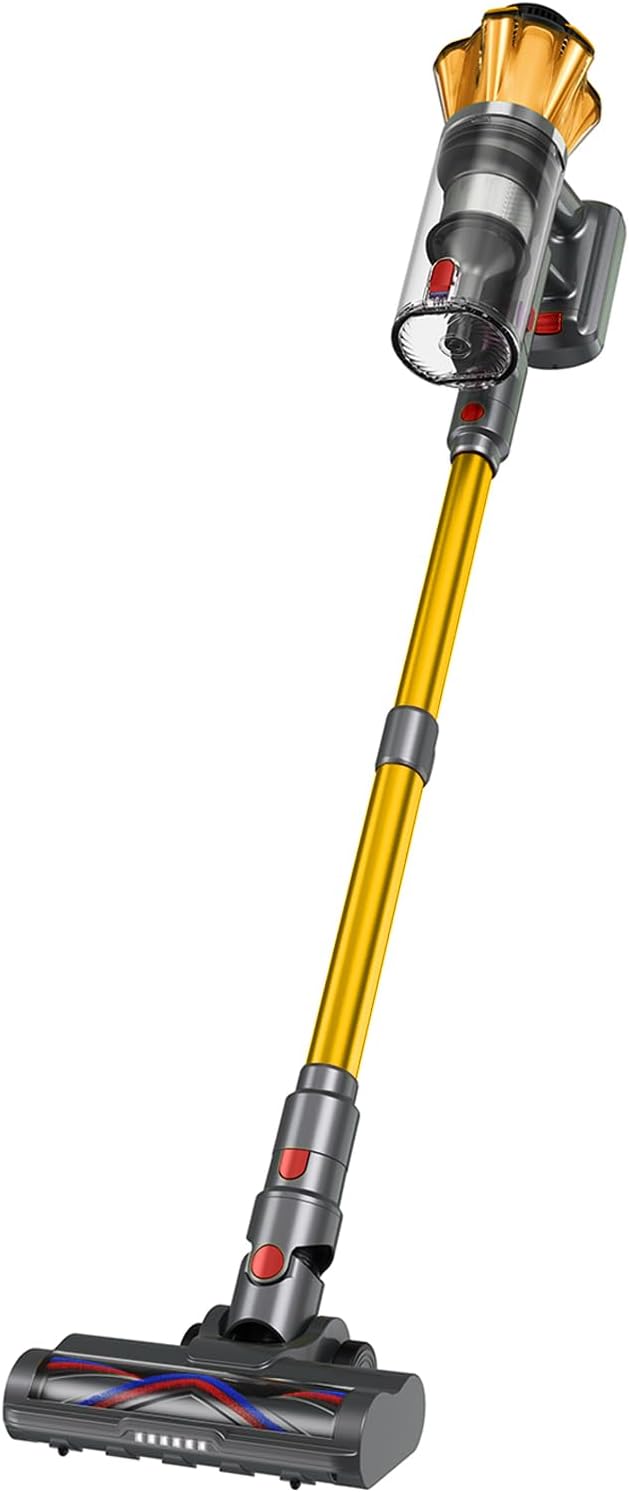Cordless Vacuum Cleaner, 55Kpa 650W Stick Vacuum with Hurricane Mode, 70-Min Runtime, Anti-Tangle Brush, Self-Standing, LED Display, Cordless Vacuum for Pet Hair, Carpet & Hard Floor, car