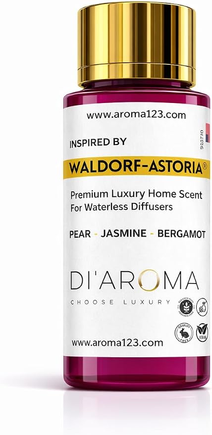 Di’Aroma Luxury Hotel Resort Collection Waldorf-Astoria 60ml 2 Fl Oz - Fragrance Oil, Diffuser Oil for Waterless & Cold-Air Diffusers, Premium Air Freshener (2 Fl Oz, Waldorf-Astoria)