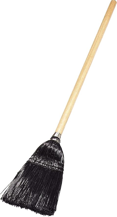 Carlisle FoodService Products CFS Synthetic Corn Black Toy/Lobby Broom - 1 Each. (Pack of 4)