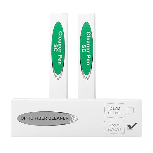 2 pcs Fiber Optic Cleaner Fiber Optic Tools Cleaing Pen for SC, FC & ST 2.5mm Connector, Fiber Cleaner Pen - 800+ Endface & Optical Connector Cleans