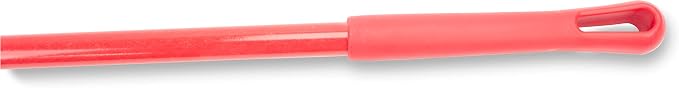 SPARTA 41082EC05 Plastic Color Coded Broom, Flagged Bristles, Long Broom With Angled Head For Large Debris, 56 Inches, Red