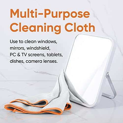 Superio Microfiber Glass, Mirror, Window Cleaning Cloth for Car Windshield, Lenses Tv Screen, Electronics, 14x16 Large Micro Fiber Lint & Streak Free Blue/Green 2 Pack, Just Water (6 Pack)
