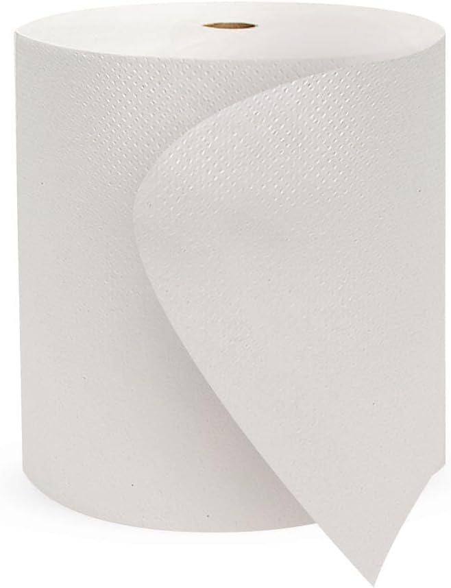 Valay by Morcon VW888 Valay Premium Hardwound Roll TAD Towels, 1-Ply, 8in. x 800 ft., White, 6 Count