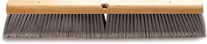 SPARTA 4501423 Flo-Pac Flagged Fine Floor Sweep, Polypropylene Bristles, 24" Block Size, 3" Bristle Trim, Gray (Case of 12)