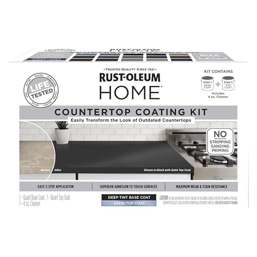 Rust-Oleum Home 384963 Countertop Kit Deep Tint Base with Satin Top-Coat