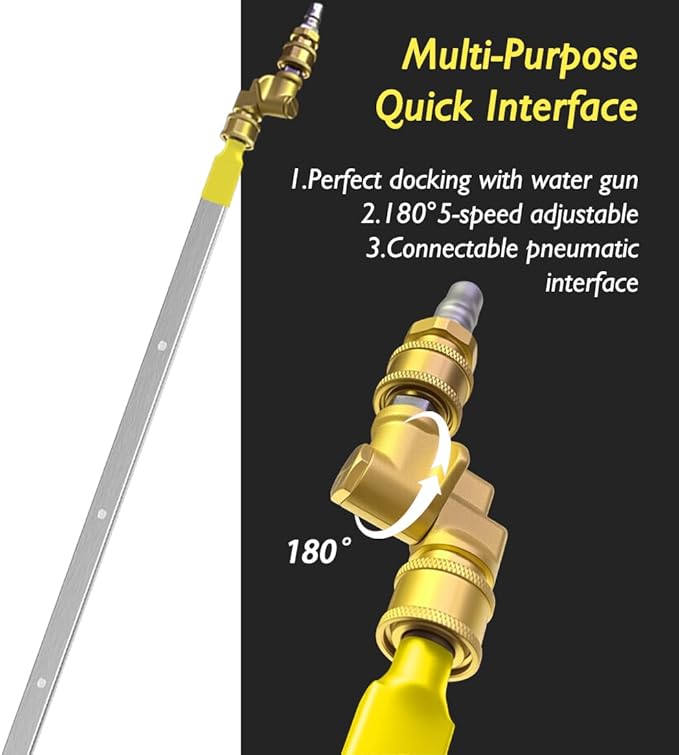 120cm/48in Radiator Cleaning Wand - Over 4500PSI Portable Pressure Washer Tool for Car Radiator Flush Kit with Adapter,Deep Clean Accessories (120cm/48in Cleaning Wand with Adapter)