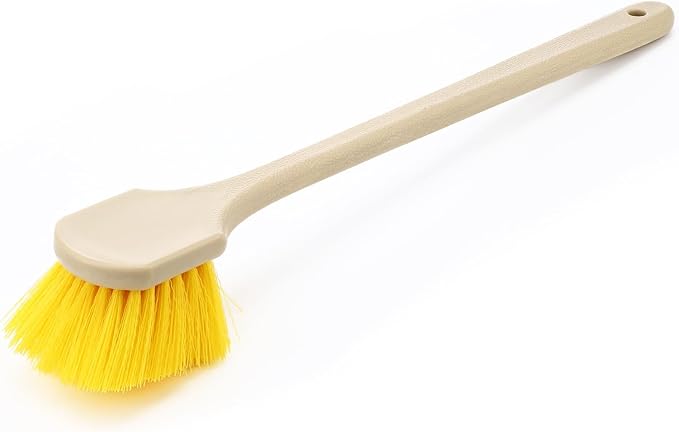 Lounsweer 3 Pack Acid Brushes 20 Inch Professional Scrub Brush with Long Handle Cleaning Tools for Auto Wheels, Mortar, Concrete, Boat