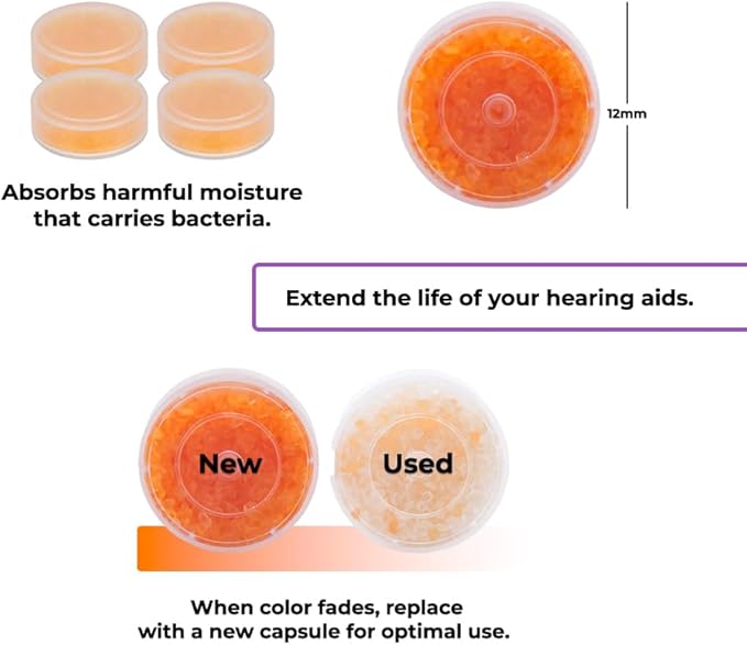 Lexie Cleaning Care Kit for B2 and B2 Plus OTC Hearing Aids Powered by Bose - Hearing Aid Care Kit Includes Cleaning Brush, Replacement Domes in 3 Sizes, Wax Guard Packs and Drying Capsules