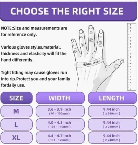 S&G Orange Nitrile Gloves Disposable Latex-Free 8Mil Thick Heavy Duty Powder-Free for Industrial, 1000 Pcs- Medium, Large, XL