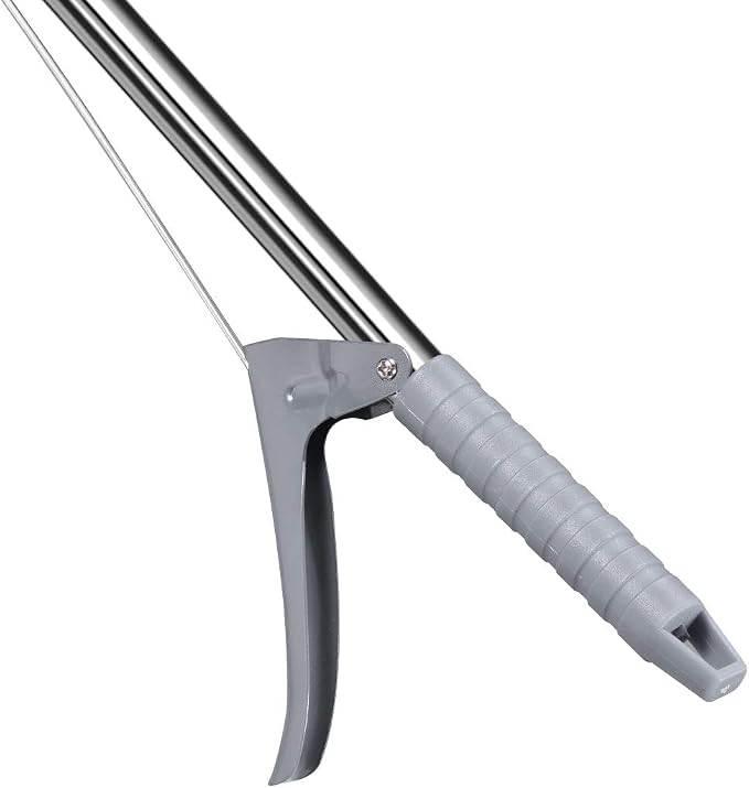 uxcell 36inch Grabber Gripper Tool Extender Claw Garbage Picker Stainless Steel Gray 2Pcs