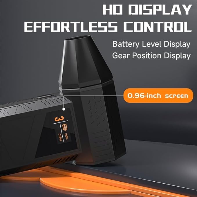 X3 Pro Turbo Fan, Cordless Air Duster, High-Speed Brushless Motor, 69M/S Wind Speed, 320G Air Pressure, 110000RPM, HD Digital Display, USB-C Rechargeable