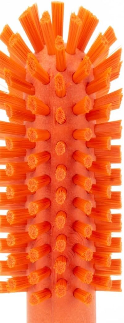 SPARTA Industrial Tank Brush Head Pipe Brush Head, Drain Brush with 3/4" Thread Hole (Handle Not Included) for Commercial Use, Plastic, 2 x 5.7 Inches, Orange