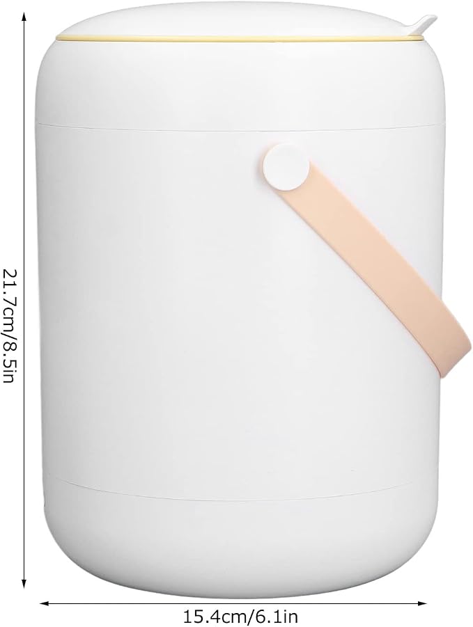 Portable Mini Washing Machine, Compact 3L Ultrasonic Turbine Washer with Auto Shut Off Gravity Drain Cover for Apartment RV ABS White 8.5 x 6.1 in
