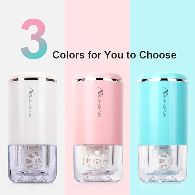 Contact Lens Cleaner, Portable Soft Contact Lens Cleaning Machine with USB Charger, Automatic Vibration Contact Lenses Cleaner Case for Traveling (Blue)