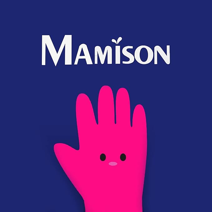 Mamison Quality Kitchen Rubber Gloves, Cleaning, Dish Wash, Dust Removal, Reusable Natural Latex Gloves (10 Pairs, Small)