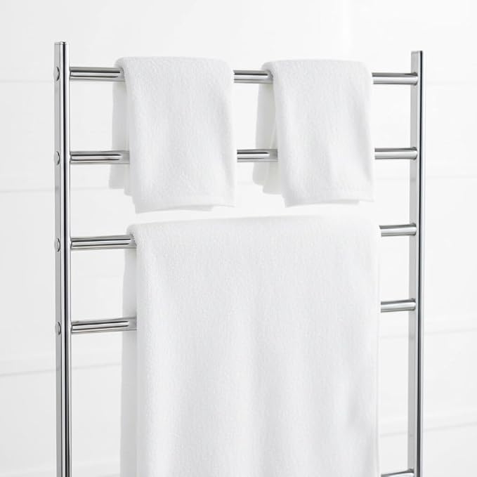 Warmrails Hyde Park Towel Warmer - Free-Standing Towel Warmer Rack for Drying Towels and Garments - 39-Inch Chrome Finish Frame with 8 Bars - Model WHC