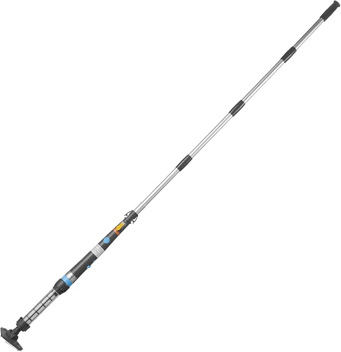 VEVOR Handheld Pool Vacuum, 8.5 GPM Cordless Spa Hot Tub Vacuum with Extension Pole and 2 Brush Heads, 60 Mins Running Time, for Small Debris, Sand, Rechargeable Pool Cleaner for Above Ground Pools
