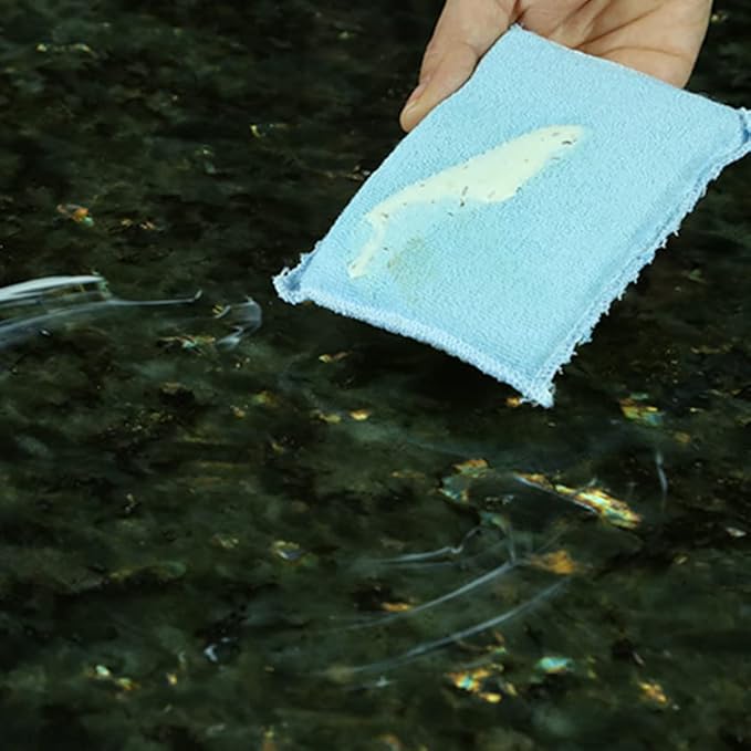 LOLA Microfiber Terry & Nylon Net Sponge Scrubber Pad, Non Scratch 2-Way Cleaning, Gently Scrubs & Wipes Clean, 1 Count