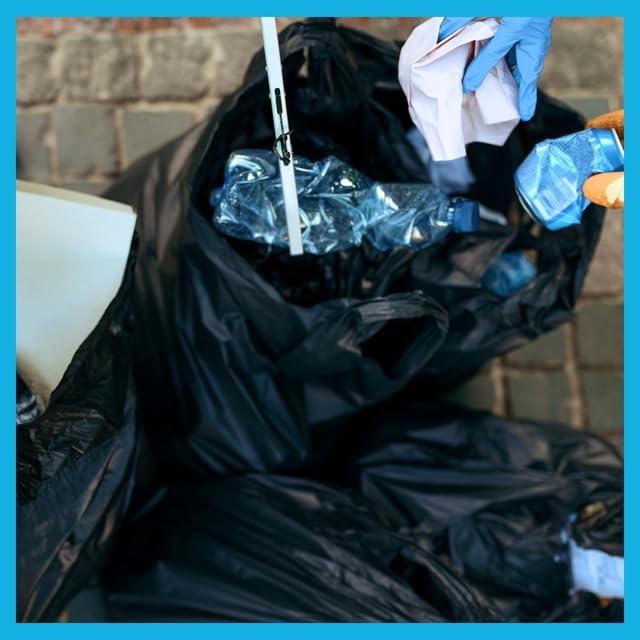 Highbar Select Large Black Trash Bags 55-60 Gallon Heavy Duty, 150 Count, High Density, 22 Micron, 38" x 60", Ideal for Schools, Janitorial, Bathrooms,