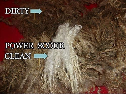 Unicorn Power Scour 16oz. Deep Cleaning Soap for All Types of Fibers. Raw Wool, Sheepskin, Fleece, Cashmere, Mohair, Alpaca, Knits, Hemp, Cotton, and Rugs. Increase Fiber Yield. Lavender Scent.