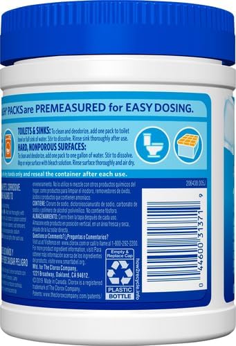 Clorox Control Bleach Packs Regular Laundry Packs, 12 Count (Pack of 6)