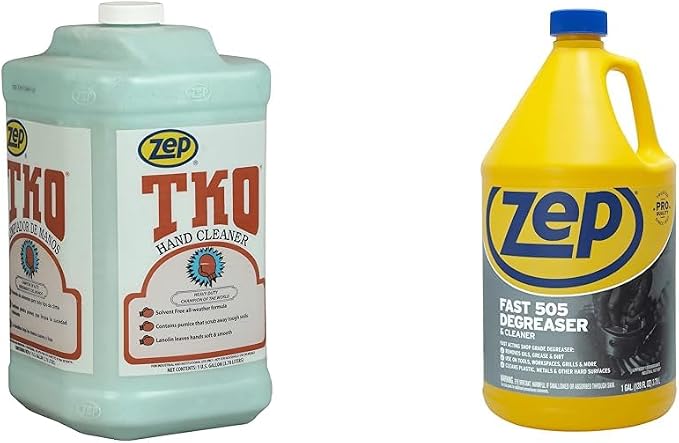 Zep TKO Hand Cleaner Fast 505 Cleaner and Degreaser - R54824 1 Gallon and ZU505128 1 Gallon - Professional Maintenance Solution
