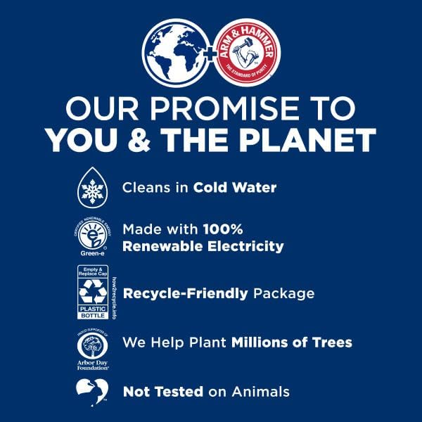 ARM & HAMMER Liquid Laundry Detergent, Clean Burst Fresh, 174 fl oz, 174 Loads