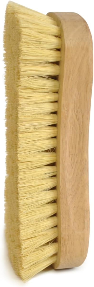 All-Natural Wooden Scrub Brush Set – 12 Pack | Tampico Bristle Scrub Brushes for Cleaning | Soft Floor Scrubber for Tile, Grout, Bathroom, Kitchen & Delicate Surfaces | Commercial Cleaning Supply