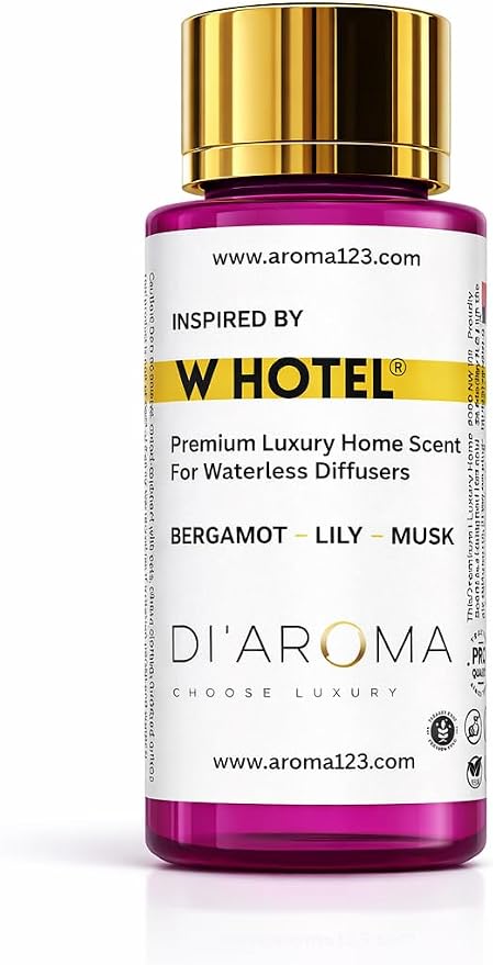 Di’Aroma Luxury Hotel Resort Collection W Hotel 60ml 2 Fl Oz - Fragrance Oil, Diffuser Oil for Waterless & Cold-Air Diffusers, Premium Air Freshener (2 Fl Oz, W Hotel)