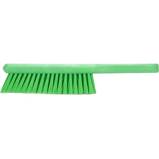 SPARTA 8 Inch Soft Counter Brush with Polyester Bristles and 5 Inch Handle, Color Coded Handheld Broom for Tables Countertops and Foodservice Surfaces, 13 Inch Overall Length, Lime, Pack of 6