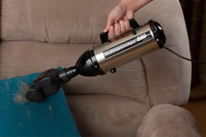 METROVAC VM4SB500 Evolution Hand Vacuum, 120V, 504W, Powerful, Lightweight, All-Steel, Easy Cleanups for Home, Office, Car, Satin Nickel/Black Finish