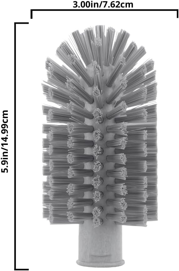 SPARTA Multi-Purpose Valve Brush Pipe Brush, Round Brush with Polyester Bristles, Color Coded for Commercial Cleaning, Kitchen, Restaurant, Bathroom, Plastic, 5.9 X 3 X 5.9 Inches, Brown, (Pack of 6)