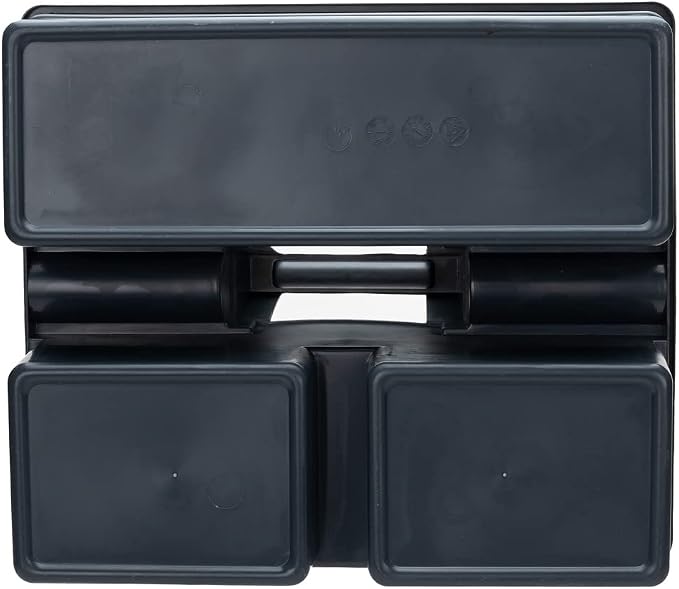 Restaurantware-RW Clean 15.2 x 13.2 x 6.7 Inch Cleaning Caddy, 1 Triple Compartment Cleaning Supply Caddy - With Handle, Crack-Resistant, Black Plastic Cleaning Basket, For Cleaning Supplies,