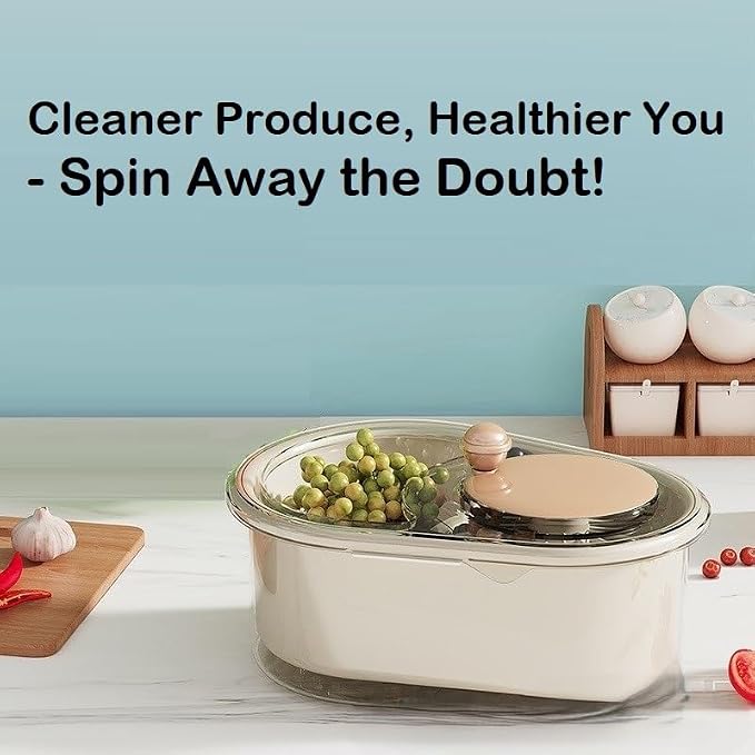 Fruit and Vegetable Cleaner, Spin Wash Cleaner, Vortex Washer Spinner, Quick Drain Washer.